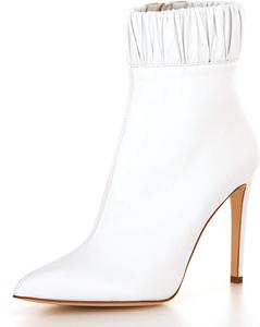 Женские ботильоны FSJ, стильные с заостренным носком, на тонких высоких каблуках, с боковой молнией, стрейч-манжета на щиколотке, праздничные и повседневные туфли, размеры US 4-15, White