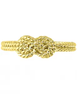 Эффектное кольцо с двойным узлом и веревочной текстурой Macy'S, gold