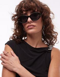 Солнцезащитные очки Mango овальной формы черного цвета