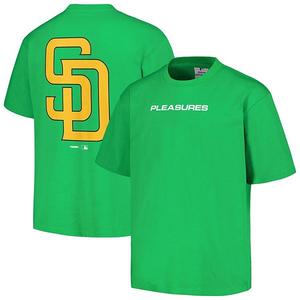 Футболка Men's pleasures green San Diego Padres Unbranded