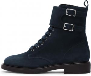 Женские ботильоны FOWT с круглым носком, низким каблуком, пряжкой на щиколотку, шнуровкой, удобные, повседневные, для походов, на каждый день, армейского стиля, размер 4-16 US, Deep Blue