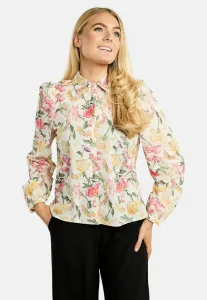 Блузка на пуговицах Liberté Essentiel, Creme Yellow Flowers