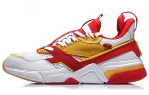 001 Кроссовки мужские низкие белые/красные/желтые Lining