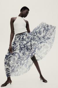 Шифоновая макси-юбка H&M, мультиколор