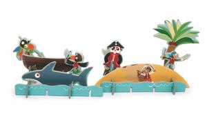 Пазл 2 в 1 — 2D и 3D пейзажи Пираты, аркадная игра Scratch