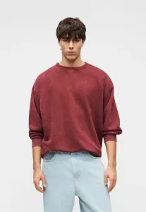 Универсальная толстовка оверсайз с эффектом потертости. Yourturn, Dark Red