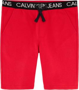 Флисовые шорты-джоггеры Calvin Klein для мальчиков, застегивающиеся на шнурок, Racing Red/Black Wb Fc07