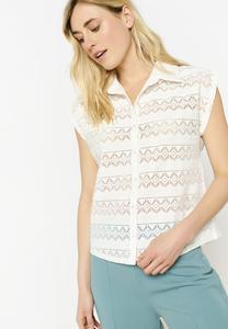 Блузка на пуговицах BRODERIE ANGLAISE LolaLiza, бежевый