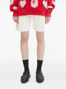 Джинсовые шорты с завышенной талией Samsoe Samsoe, белый