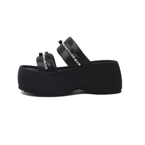 CAMEIDO Тапочки-слайды женские, черные, противоскользящие