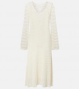 Джемси макси-платье с открытой вязкой Altuzarra, слоновая кость