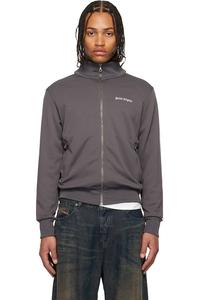 Palm Angels Классическая серая спортивная куртка с логотипом