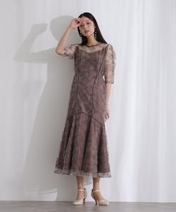 Многослойное тюлевое платье с цветочным принтом для свадеб, вечеринок и других торжественных случаев Pourvous, цвет Brown