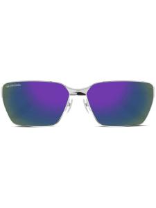 Солнцезащитные очки в квадратной оправе Balenciaga Eyewear, серебряный