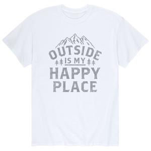 Мужская футболка Outside Is My Happy Place Licensed Character