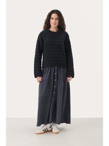 Свободный вязаный свитер NoellPW темно-синего цвета PART TWO