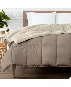 Двустороннее пуховое альтернативное одеяло, полное Bare Home, коричневый