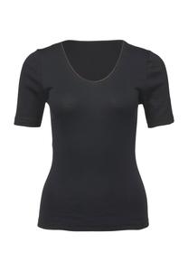 Рубашка для нижнего белья Silke, овальный вырез, однотонная, для женщин Sylvia Speidel., черный