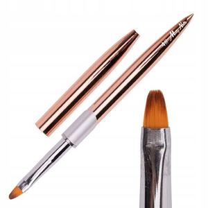Кисть для геля, размер 4, золотистая овальная щетина, длина 7 мм Molly Nails, Molly Lac