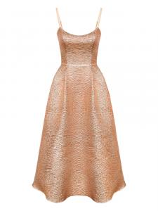 POST MERIDIEM жаккардовое платье миди, нейтральный