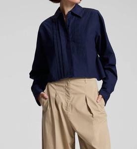 Укороченный смокинг-топ темно-синего цвета A.L.C.