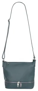 Сумка через плечо Cluty, натуральная кожа, производство Италия, синий