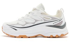 QIAODAN Низкие, амортизирующие, противоскользящие и износостойкие кроссовки для бега, женские, белые, серые