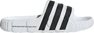 Кроссовки Adilette 22 Slide 'White Black', белый