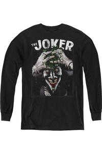 Батмен: Безумный Джокер молодежный худи с длинным рукавом Gildan, черный