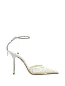 Туфли-лодочки saeda с кристаллами JIMMY CHOO, белый