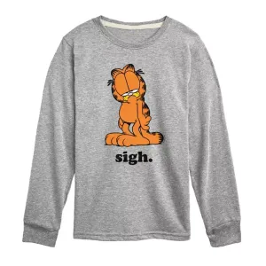 Футболка с длинным рукавом и принтом «Гарфилд Сай» для мальчиков 8-20 лет Licensed Character, серый