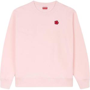 Кензо Свитшот с Вышивкой Цветка Боке, Светло-Розовый
