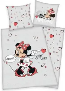 Комплект постельного белья Disney, 2 предмета, пододеяльник с Минни Маус, 135x200 см, серый Herding