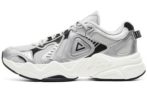 PEAK Низкие повседневные туфли с мягкой подошвой, увеличивающей высоту и отскок, серебристо-черные