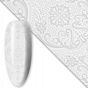 Трансферная фольга для нейл-арта 80 см Белая №9, AllePaznokcie