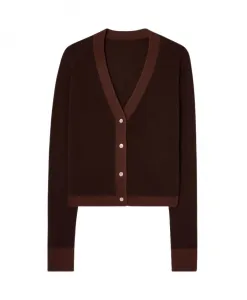 Кардиган в стиле колор-блок, коричневый Cloeys, коричневый