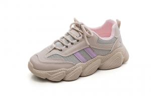 PAUL FRANK Низкие массивные кроссовки женские бежево-фиолетовые