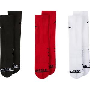 Детский носок Jordan, 3 Pack (черный/красный/белый)