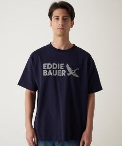 Футболка с коротким рукавом, логотип Eddie Bauer, темно-синий