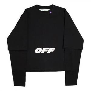 Толстовка mens cotton long sleeve sweatshirt Off-White, черный