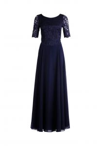 Вечернее платье с кружевом Vera Mont, цвет night sky