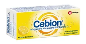 Cebion 10 шипучих таблеток со вкусом лимона, добавка витамина С
