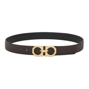 Реверсивный пояс Gancini Ferragamo, черный