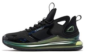 Кроссовки мужские низкие черный/зеленый Qiaodan