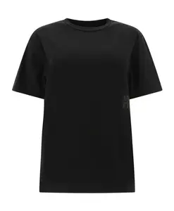 Черная футболка с объемным логотипом Alexander Wang, черный