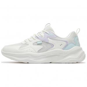 Женские противоскользящие износостойкие низкие повседневные кроссовки для бега 361° White Blue, Feather White/Sheer Blue