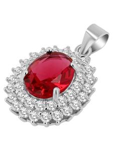 Adeliás Женский кулон из серебра 925 пробы с кубическим цирконием в серебряной оправе