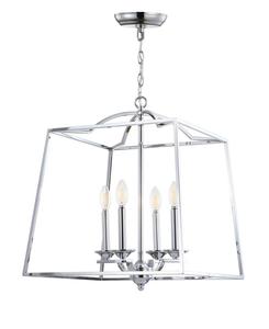 Подвесной металлический светодиодный светильник Gloria с 4 плафонами Jonathan Y, серебро