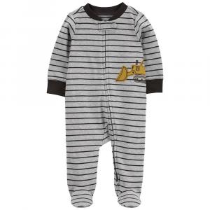 Модель Carter для мальчика с двусторонней молнией из смеси хлопка для сна и игр Carter's, серый
