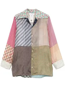 Шелковая рубашка Marine Serre, синий